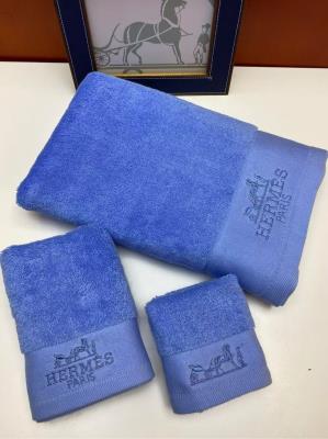 cheap quality Hermes Towel set of 3 pcs in blue